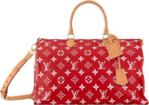 Louis Vuitton Speedy P9 BandouliÃ¨re 50 Monogram Leather Red